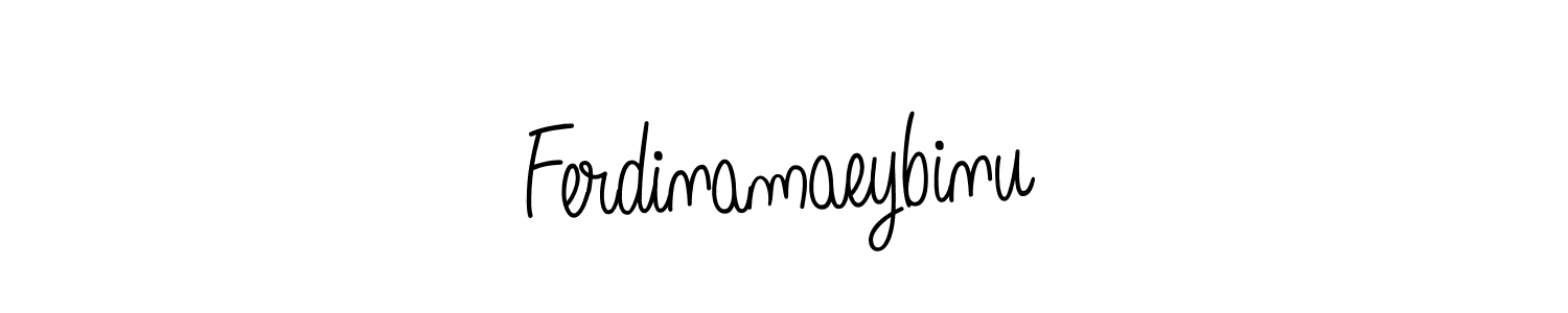 You should practise on your own different ways (Angelique-Rose-font-FFP) to write your name (Ferdinamaeybinu) in signature. don't let someone else do it for you. Ferdinamaeybinu signature style 5 images and pictures png