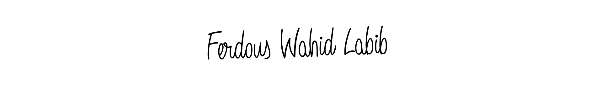 Make a beautiful signature design for name Ferdous Wahid Labib. Use this online signature maker to create a handwritten signature for free. Ferdous Wahid Labib signature style 5 images and pictures png