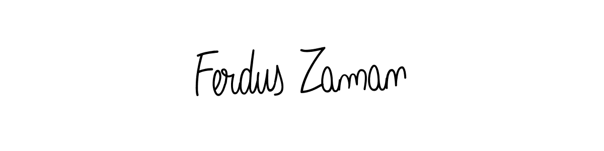 Create a beautiful signature design for name Ferdus Zaman. With this signature (Angelique-Rose-font-FFP) fonts, you can make a handwritten signature for free. Ferdus Zaman signature style 5 images and pictures png