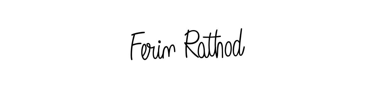 How to make Ferin Rathod name signature. Use Angelique-Rose-font-FFP style for creating short signs online. This is the latest handwritten sign. Ferin Rathod signature style 5 images and pictures png