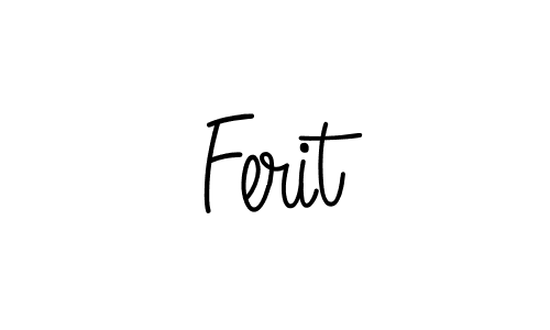 You should practise on your own different ways (Angelique-Rose-font-FFP) to write your name (Ferit) in signature. don't let someone else do it for you. Ferit signature style 5 images and pictures png