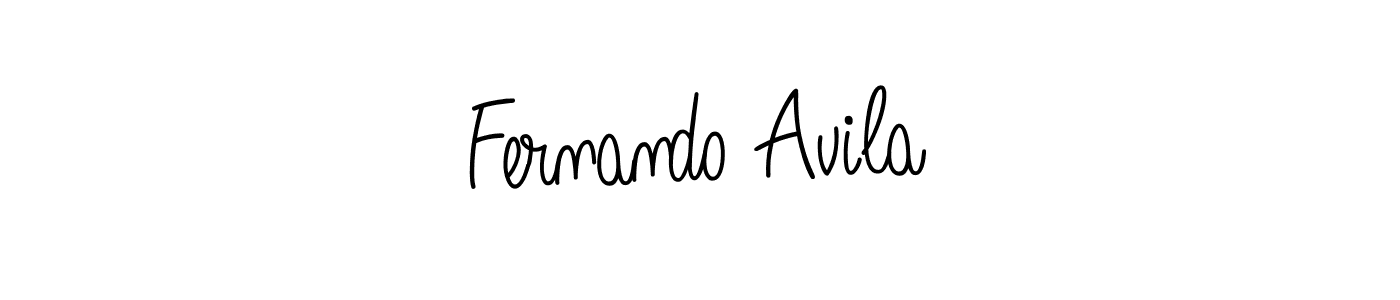 Use a signature maker to create a handwritten signature online. With this signature software, you can design (Angelique-Rose-font-FFP) your own signature for name Fernando Avila. Fernando Avila signature style 5 images and pictures png