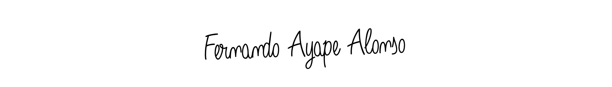 The best way (Angelique-Rose-font-FFP) to make a short signature is to pick only two or three words in your name. The name Fernando Ayape Alonso include a total of six letters. For converting this name. Fernando Ayape Alonso signature style 5 images and pictures png