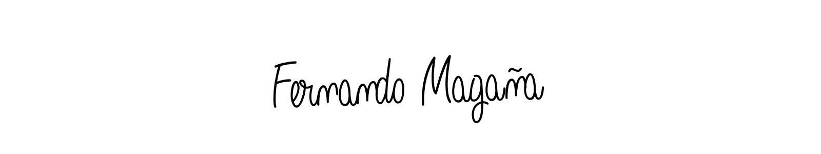 Create a beautiful signature design for name Fernando Magaña. With this signature (Angelique-Rose-font-FFP) fonts, you can make a handwritten signature for free. Fernando Magaña signature style 5 images and pictures png