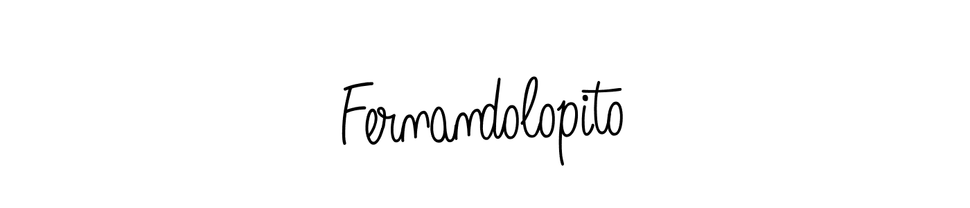 Design your own signature with our free online signature maker. With this signature software, you can create a handwritten (Angelique-Rose-font-FFP) signature for name Fernandolopito. Fernandolopito signature style 5 images and pictures png