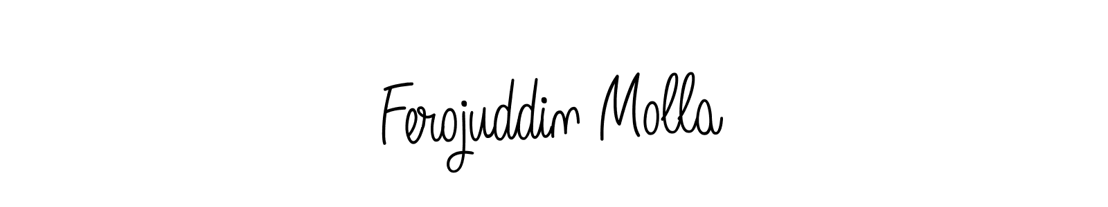 if you are searching for the best signature style for your name Ferojuddin Molla. so please give up your signature search. here we have designed multiple signature styles  using Angelique-Rose-font-FFP. Ferojuddin Molla signature style 5 images and pictures png