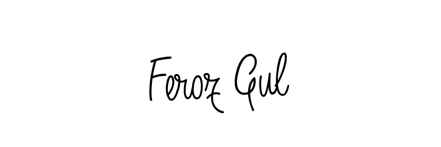 How to make Feroz Gul name signature. Use Angelique-Rose-font-FFP style for creating short signs online. This is the latest handwritten sign. Feroz Gul signature style 5 images and pictures png