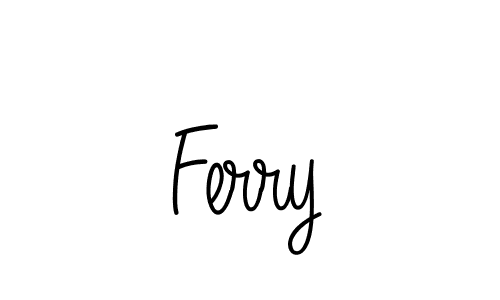 Make a beautiful signature design for name Ferry. With this signature (Angelique-Rose-font-FFP) style, you can create a handwritten signature for free. Ferry signature style 5 images and pictures png