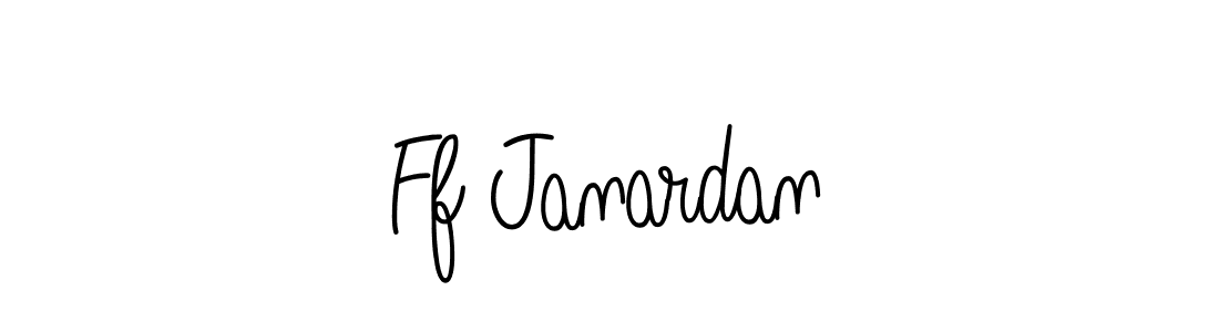 How to make Ff Janardan name signature. Use Angelique-Rose-font-FFP style for creating short signs online. This is the latest handwritten sign. Ff Janardan signature style 5 images and pictures png