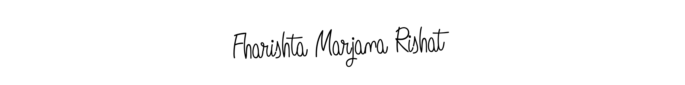 Make a short Fharishta Marjana Rishat signature style. Manage your documents anywhere anytime using Angelique-Rose-font-FFP. Create and add eSignatures, submit forms, share and send files easily. Fharishta Marjana Rishat signature style 5 images and pictures png