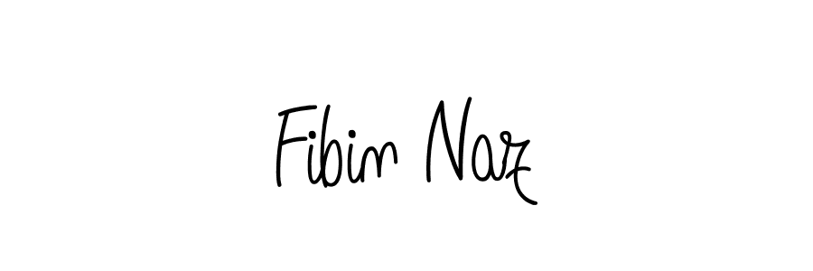 How to make Fibin Naz name signature. Use Angelique-Rose-font-FFP style for creating short signs online. This is the latest handwritten sign. Fibin Naz signature style 5 images and pictures png