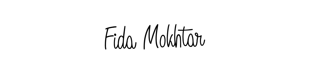 The best way (Angelique-Rose-font-FFP) to make a short signature is to pick only two or three words in your name. The name Fida Mokhtar include a total of six letters. For converting this name. Fida Mokhtar signature style 5 images and pictures png