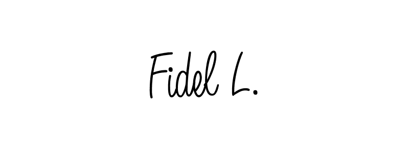 Fidel L. stylish signature style. Best Handwritten Sign (Angelique-Rose-font-FFP) for my name. Handwritten Signature Collection Ideas for my name Fidel L.. Fidel L. signature style 5 images and pictures png