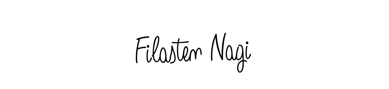 You should practise on your own different ways (Angelique-Rose-font-FFP) to write your name (Filasten Nagi) in signature. don't let someone else do it for you. Filasten Nagi signature style 5 images and pictures png