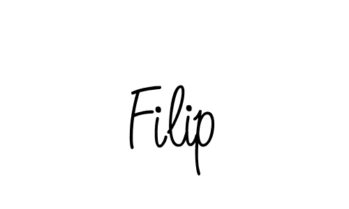 You should practise on your own different ways (Angelique-Rose-font-FFP) to write your name (Filip) in signature. don't let someone else do it for you. Filip signature style 5 images and pictures png
