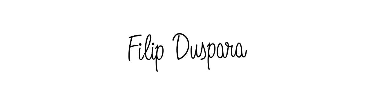 Design your own signature with our free online signature maker. With this signature software, you can create a handwritten (Angelique-Rose-font-FFP) signature for name Filip Duspara. Filip Duspara signature style 5 images and pictures png