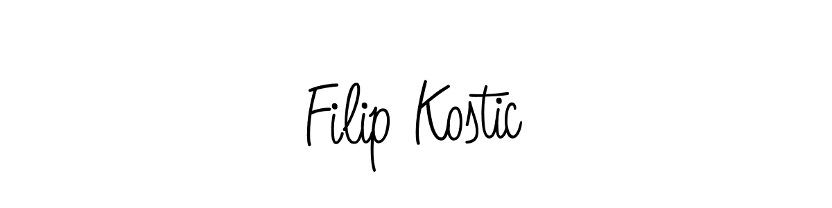 Filip Kostic stylish signature style. Best Handwritten Sign (Angelique-Rose-font-FFP) for my name. Handwritten Signature Collection Ideas for my name Filip Kostic. Filip Kostic signature style 5 images and pictures png