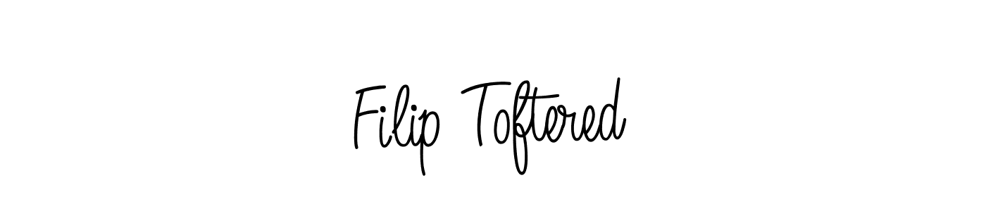How to make Filip Toftered name signature. Use Angelique-Rose-font-FFP style for creating short signs online. This is the latest handwritten sign. Filip Toftered signature style 5 images and pictures png