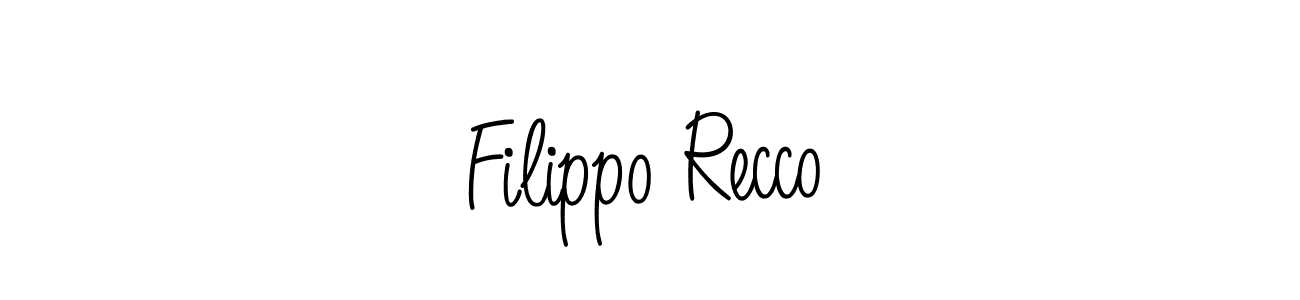 Use a signature maker to create a handwritten signature online. With this signature software, you can design (Angelique-Rose-font-FFP) your own signature for name Filippo Recco. Filippo Recco signature style 5 images and pictures png