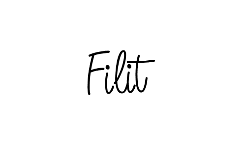 Use a signature maker to create a handwritten signature online. With this signature software, you can design (Angelique-Rose-font-FFP) your own signature for name Filit. Filit signature style 5 images and pictures png