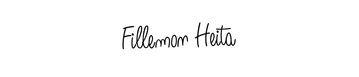 Use a signature maker to create a handwritten signature online. With this signature software, you can design (Angelique-Rose-font-FFP) your own signature for name Fillemon Heita. Fillemon Heita signature style 5 images and pictures png