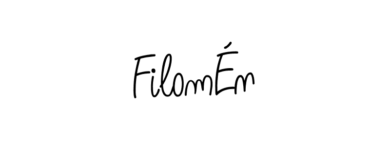 The best way (Angelique-Rose-font-FFP) to make a short signature is to pick only two or three words in your name. The name FilomÉn include a total of six letters. For converting this name. FilomÉn signature style 5 images and pictures png