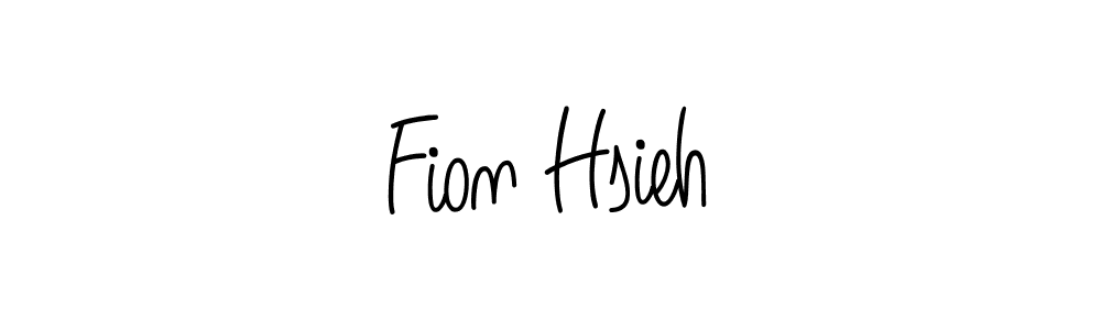 Fion Hsieh stylish signature style. Best Handwritten Sign (Angelique-Rose-font-FFP) for my name. Handwritten Signature Collection Ideas for my name Fion Hsieh. Fion Hsieh signature style 5 images and pictures png