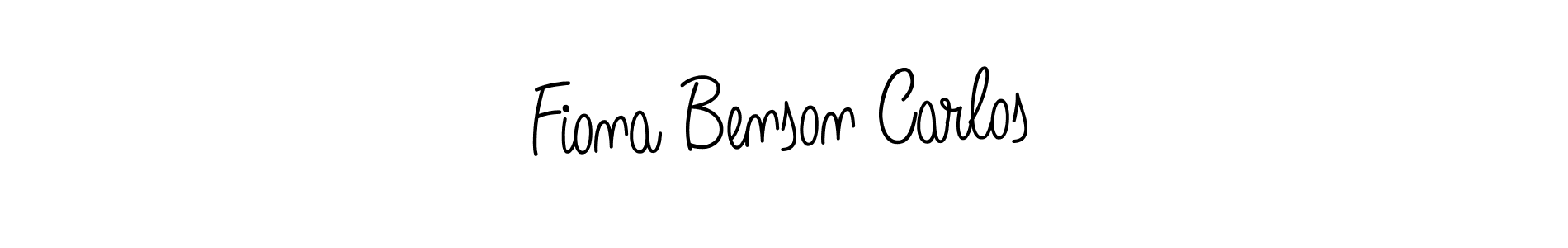 The best way (Angelique-Rose-font-FFP) to make a short signature is to pick only two or three words in your name. The name Fiona Benson Carlos include a total of six letters. For converting this name. Fiona Benson Carlos signature style 5 images and pictures png