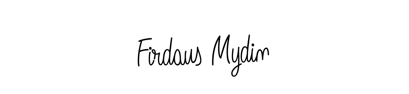 You should practise on your own different ways (Angelique-Rose-font-FFP) to write your name (Firdaus Mydin) in signature. don't let someone else do it for you. Firdaus Mydin signature style 5 images and pictures png