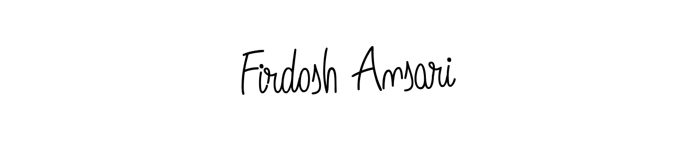 Also we have Firdosh Ansari name is the best signature style. Create professional handwritten signature collection using Angelique-Rose-font-FFP autograph style. Firdosh Ansari signature style 5 images and pictures png