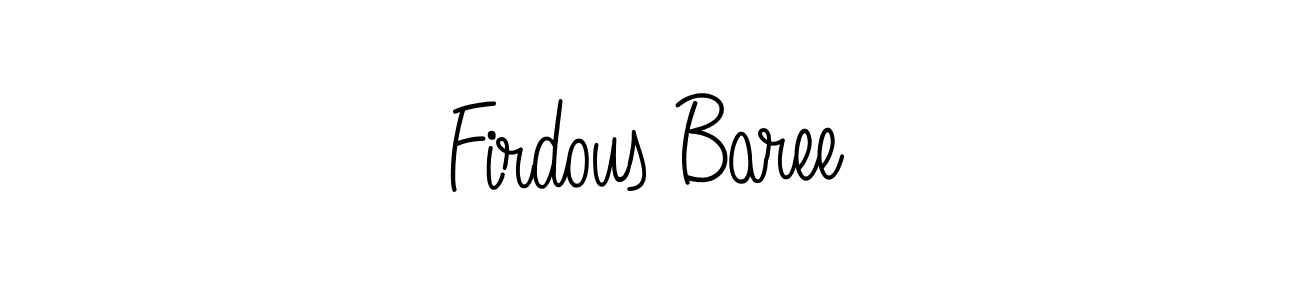 Create a beautiful signature design for name Firdous Baree. With this signature (Angelique-Rose-font-FFP) fonts, you can make a handwritten signature for free. Firdous Baree signature style 5 images and pictures png