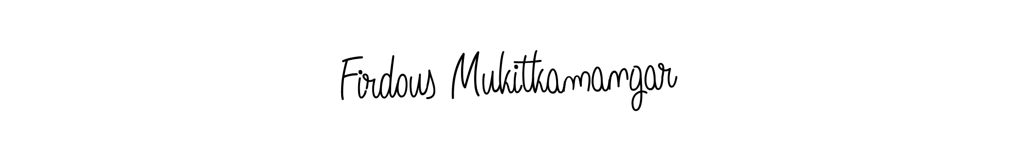 Design your own signature with our free online signature maker. With this signature software, you can create a handwritten (Angelique-Rose-font-FFP) signature for name Firdous Mukitkamangar. Firdous Mukitkamangar signature style 5 images and pictures png