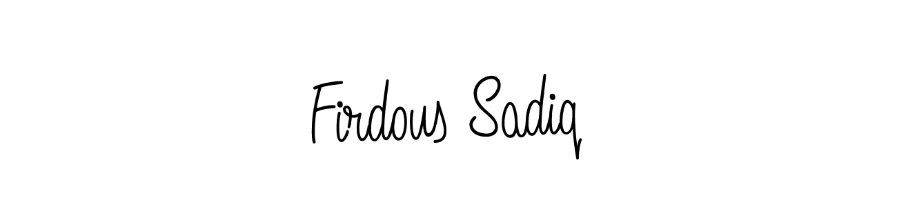 The best way (Angelique-Rose-font-FFP) to make a short signature is to pick only two or three words in your name. The name Firdous Sadiq include a total of six letters. For converting this name. Firdous Sadiq signature style 5 images and pictures png