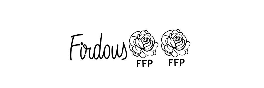 The best way (Angelique-Rose-font-FFP) to make a short signature is to pick only two or three words in your name. The name Firdous07 include a total of six letters. For converting this name. Firdous07 signature style 5 images and pictures png
