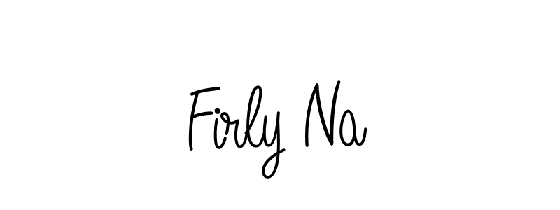 Make a beautiful signature design for name Firly Na. With this signature (Angelique-Rose-font-FFP) style, you can create a handwritten signature for free. Firly Na signature style 5 images and pictures png