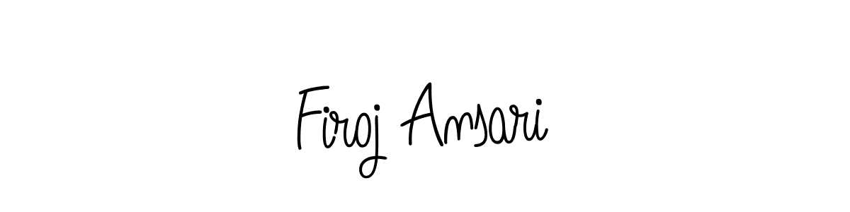 Design your own signature with our free online signature maker. With this signature software, you can create a handwritten (Angelique-Rose-font-FFP) signature for name Firoj Ansari. Firoj Ansari signature style 5 images and pictures png