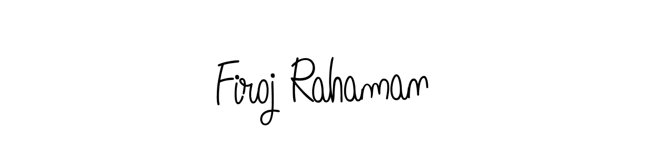 You should practise on your own different ways (Angelique-Rose-font-FFP) to write your name (Firoj Rahaman) in signature. don't let someone else do it for you. Firoj Rahaman signature style 5 images and pictures png