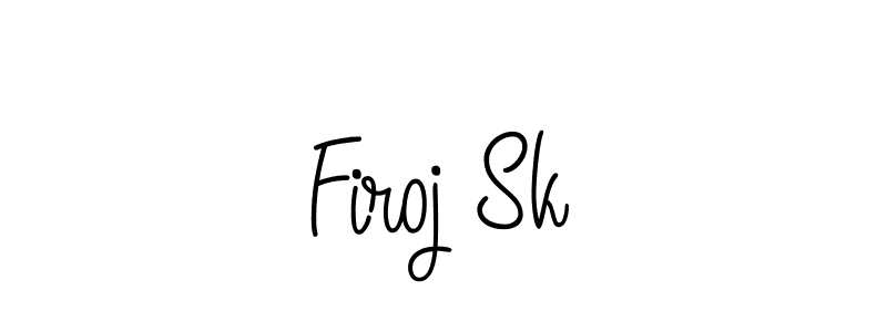 Use a signature maker to create a handwritten signature online. With this signature software, you can design (Angelique-Rose-font-FFP) your own signature for name Firoj Sk. Firoj Sk signature style 5 images and pictures png