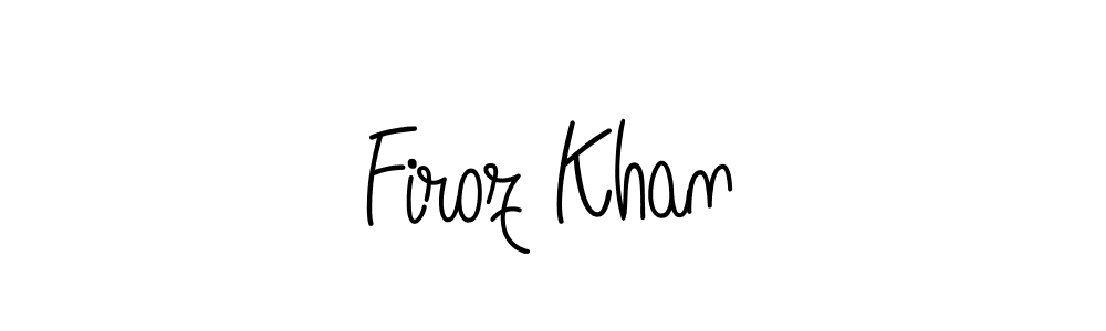 Make a beautiful signature design for name Firoz Khan. With this signature (Angelique-Rose-font-FFP) style, you can create a handwritten signature for free. Firoz Khan signature style 5 images and pictures png