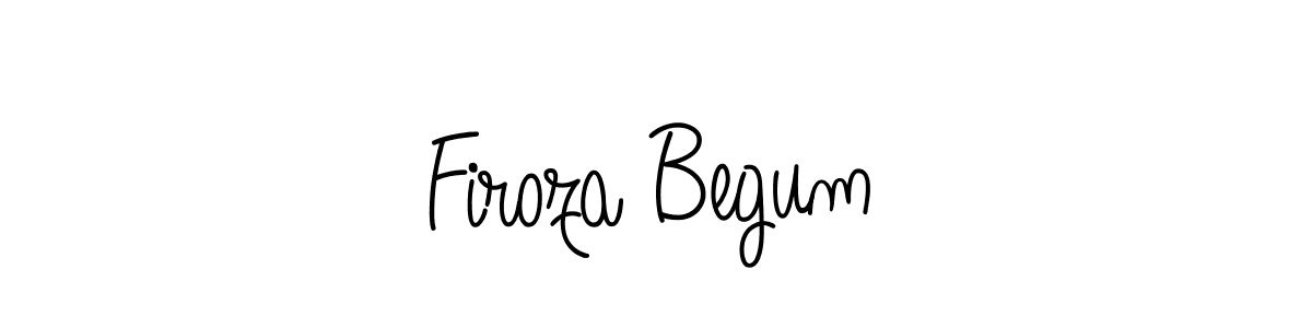The best way (Angelique-Rose-font-FFP) to make a short signature is to pick only two or three words in your name. The name Firoza Begum include a total of six letters. For converting this name. Firoza Begum signature style 5 images and pictures png