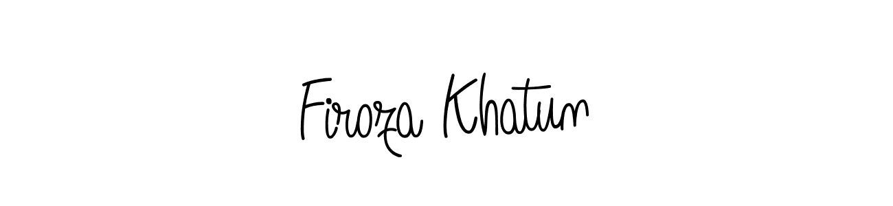 The best way (Angelique-Rose-font-FFP) to make a short signature is to pick only two or three words in your name. The name Firoza Khatun include a total of six letters. For converting this name. Firoza Khatun signature style 5 images and pictures png