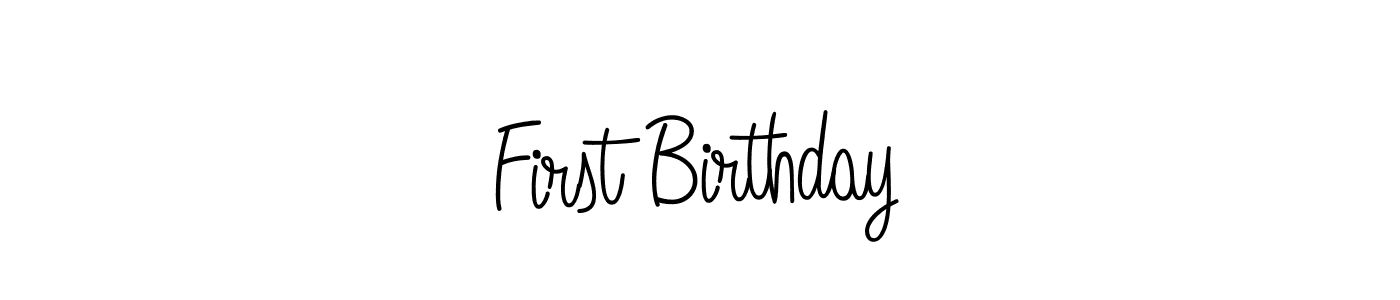 You should practise on your own different ways (Angelique-Rose-font-FFP) to write your name (First Birthday) in signature. don't let someone else do it for you. First Birthday signature style 5 images and pictures png