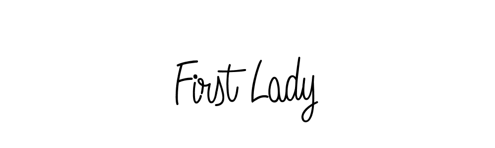 You should practise on your own different ways (Angelique-Rose-font-FFP) to write your name (First Lady) in signature. don't let someone else do it for you. First Lady signature style 5 images and pictures png