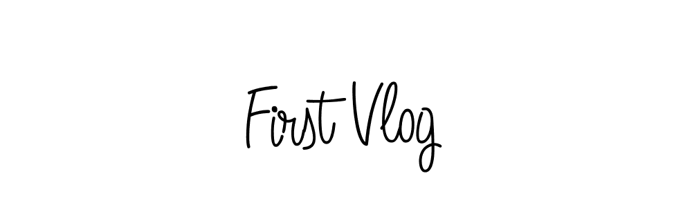 First Vlog stylish signature style. Best Handwritten Sign (Angelique-Rose-font-FFP) for my name. Handwritten Signature Collection Ideas for my name First Vlog. First Vlog signature style 5 images and pictures png