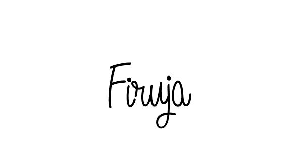 Use a signature maker to create a handwritten signature online. With this signature software, you can design (Angelique-Rose-font-FFP) your own signature for name Firuja. Firuja signature style 5 images and pictures png