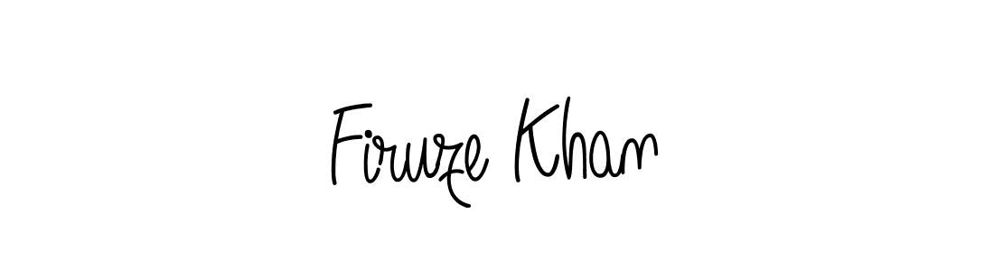 How to make Firuze Khan name signature. Use Angelique-Rose-font-FFP style for creating short signs online. This is the latest handwritten sign. Firuze Khan signature style 5 images and pictures png