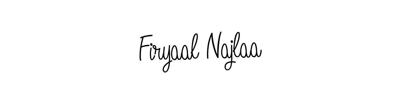 Design your own signature with our free online signature maker. With this signature software, you can create a handwritten (Angelique-Rose-font-FFP) signature for name Firyaal Najlaa. Firyaal Najlaa signature style 5 images and pictures png