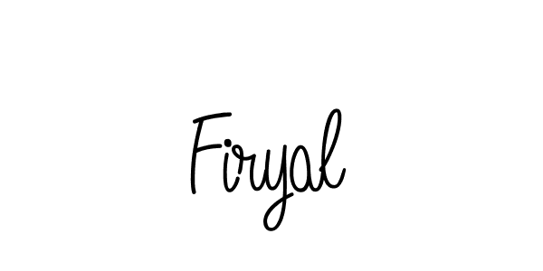 Use a signature maker to create a handwritten signature online. With this signature software, you can design (Angelique-Rose-font-FFP) your own signature for name Firyal. Firyal signature style 5 images and pictures png