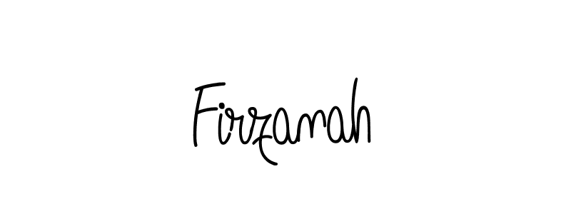 The best way (Angelique-Rose-font-FFP) to make a short signature is to pick only two or three words in your name. The name Firzanah include a total of six letters. For converting this name. Firzanah signature style 5 images and pictures png