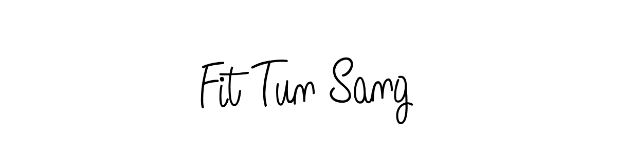 The best way (Angelique-Rose-font-FFP) to make a short signature is to pick only two or three words in your name. The name Fit Tun Sang include a total of six letters. For converting this name. Fit Tun Sang signature style 5 images and pictures png